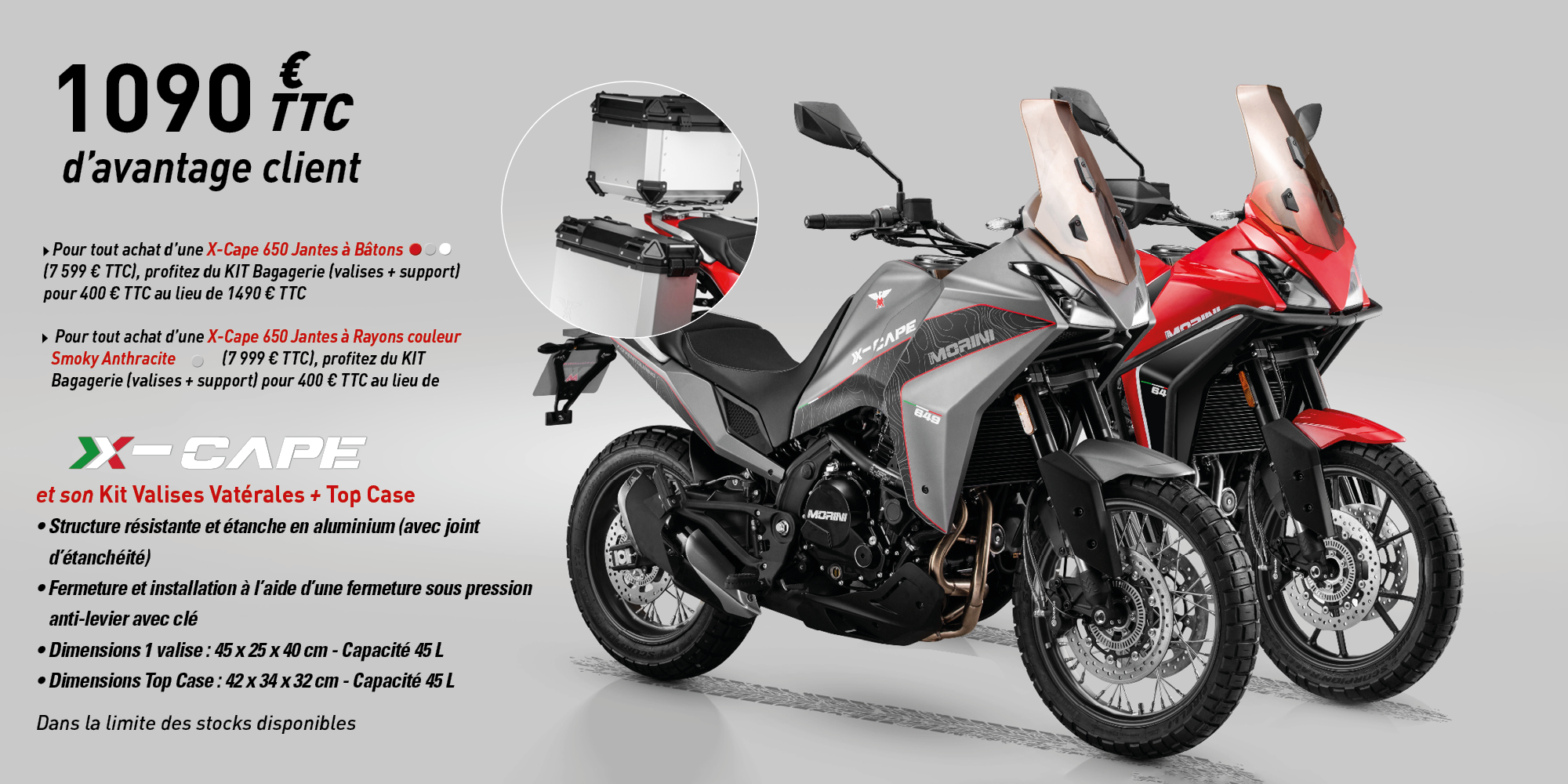 x cape 649cc offres kit accessoires